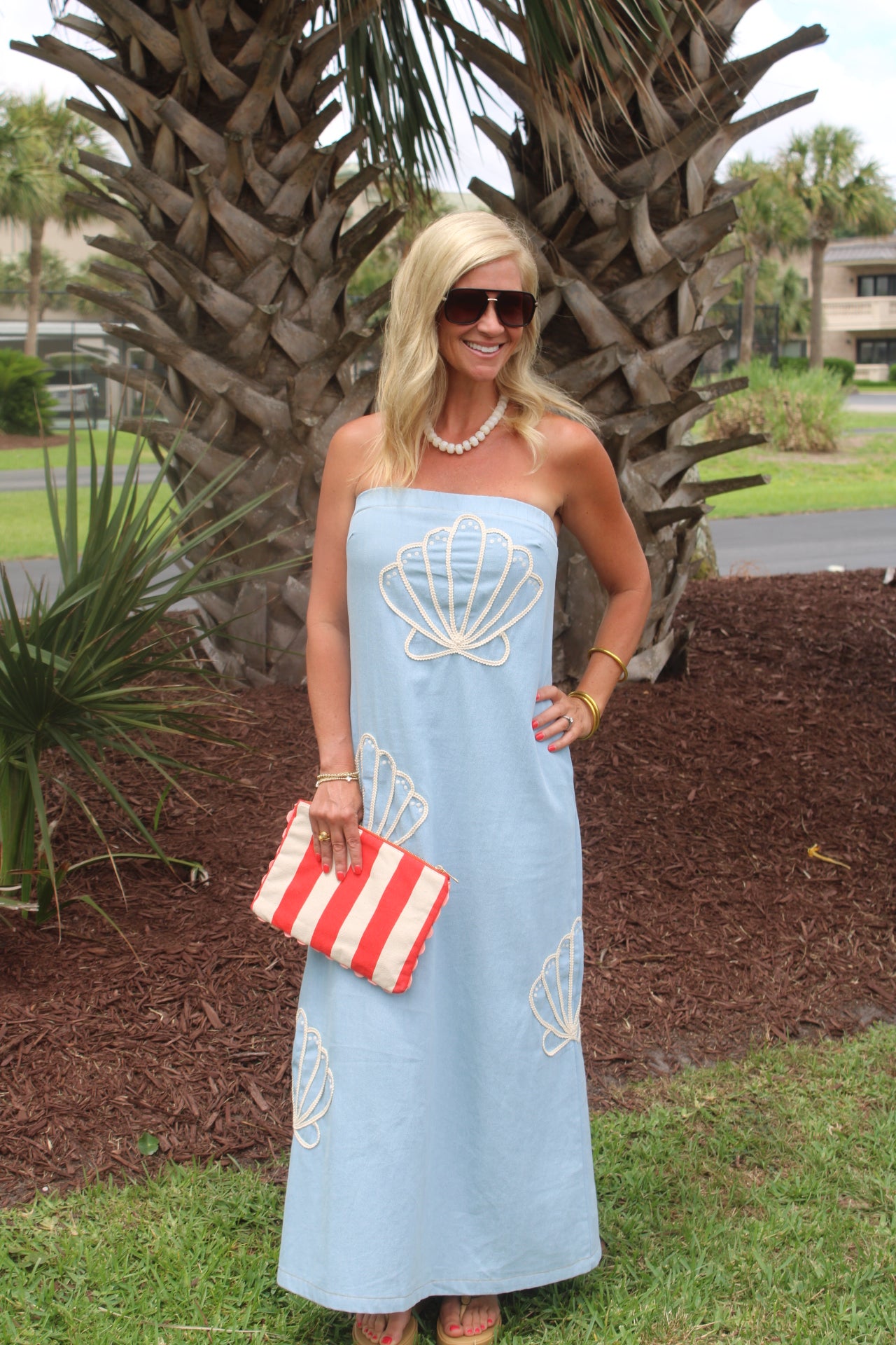Seashell Denim Dress