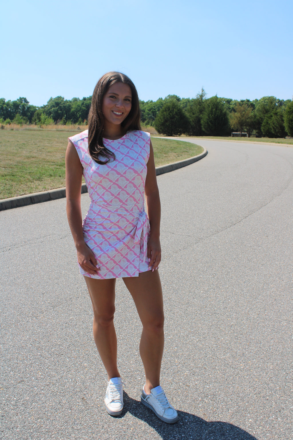 Wrap tie mini dress