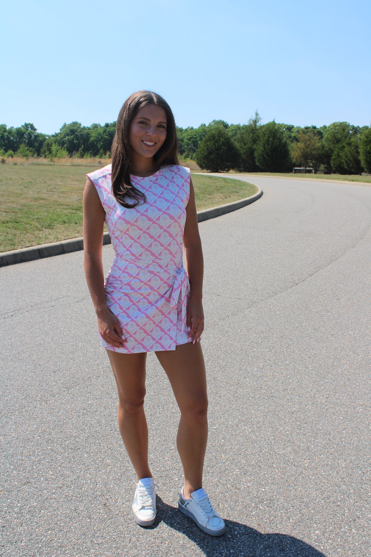 Wrap tie mini dress