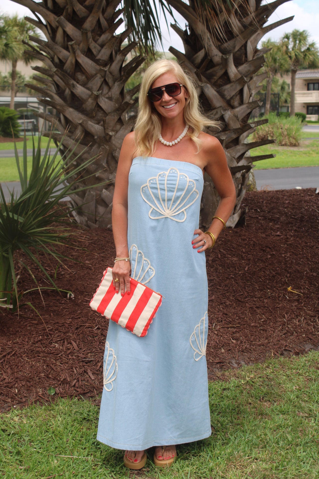 Seashell Denim Dress