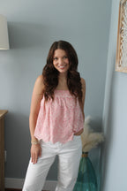 Lace babydoll tank