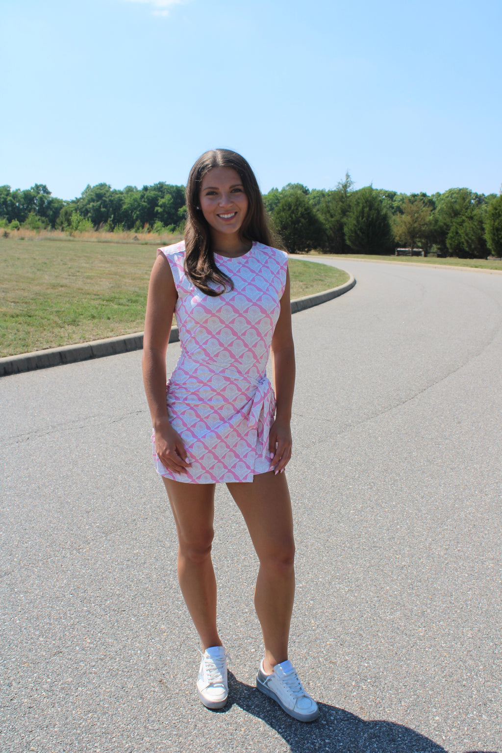 Wrap tie mini dress