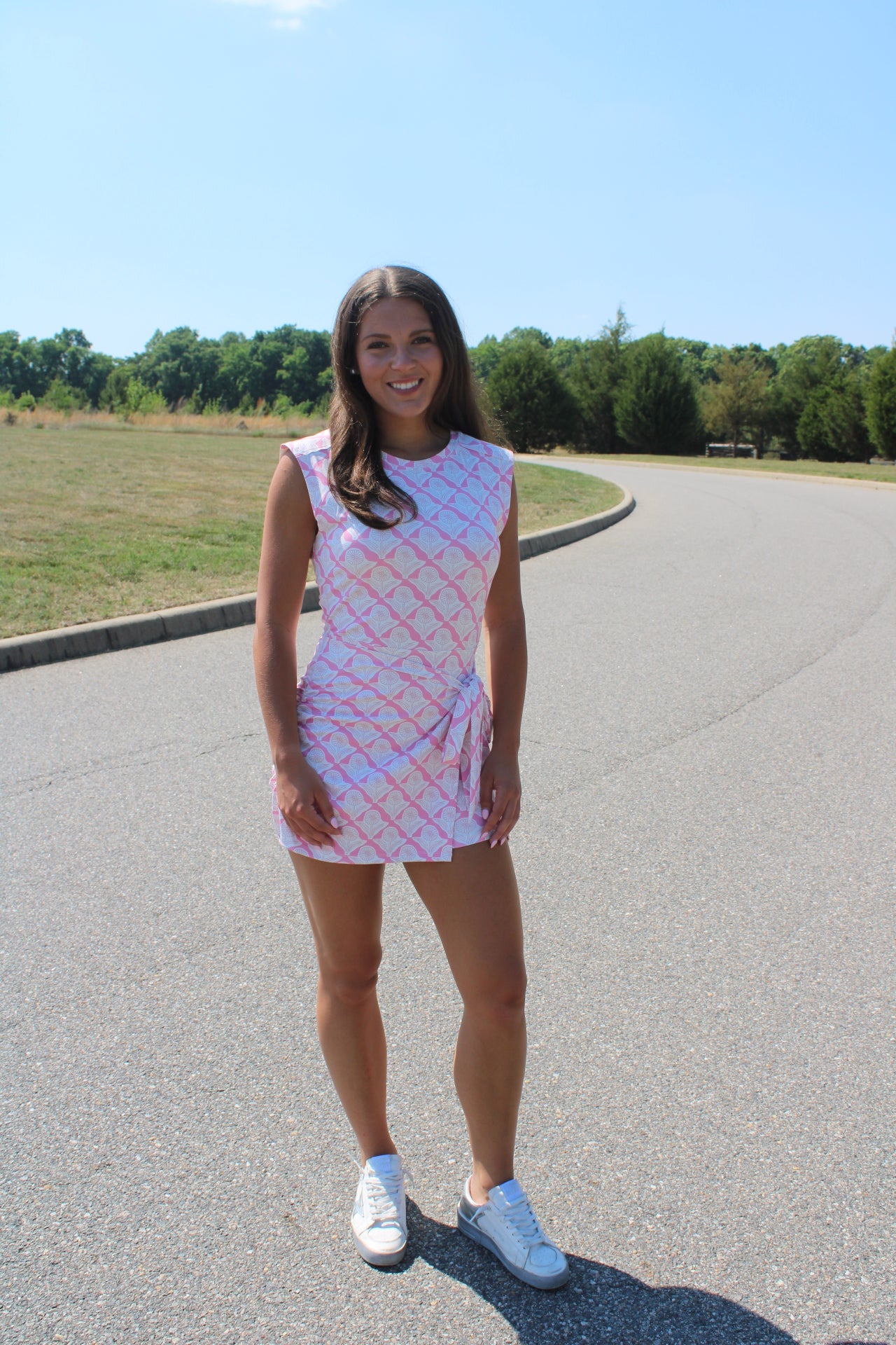 Wrap tie mini dress